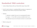 Standardized EKG curriculum