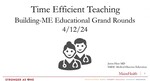 Time Efficient Teaching by Jason Hine and MERGE Collaborative