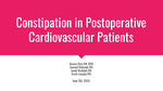 Constipation in Postoperative Cardiovascular Patients