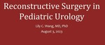 Reconstructive Surgery in Pediatric Urology
