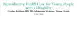 Reproductive Health Care for Young People with a Disability by Cynthia Robbins