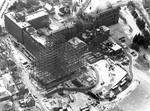 Aerial View of the Framing for the Richards Wing c.1967 by Maine Medical Center